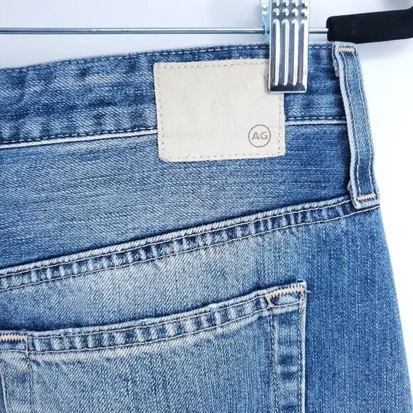 AG The Erin Y2K Boho Distressed Mini Pencil Skirt Raw Hemline Side Slit 28 - Picture 4 of 11